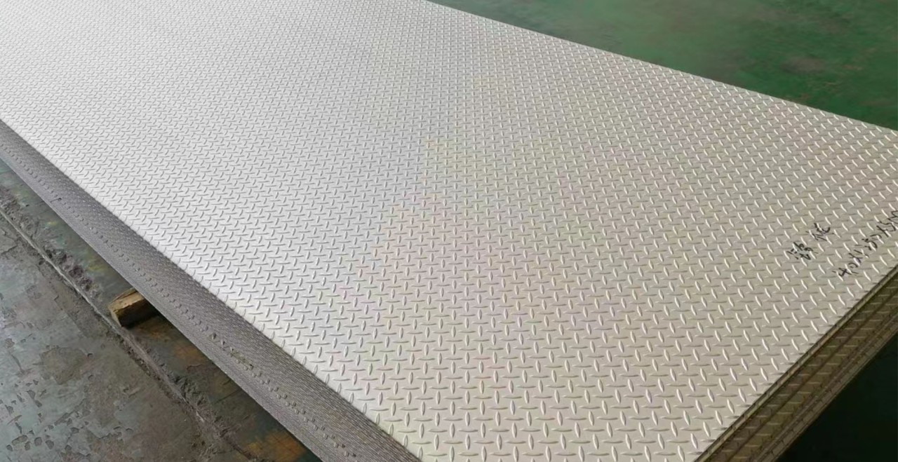 Stainless steel embossed plate processing